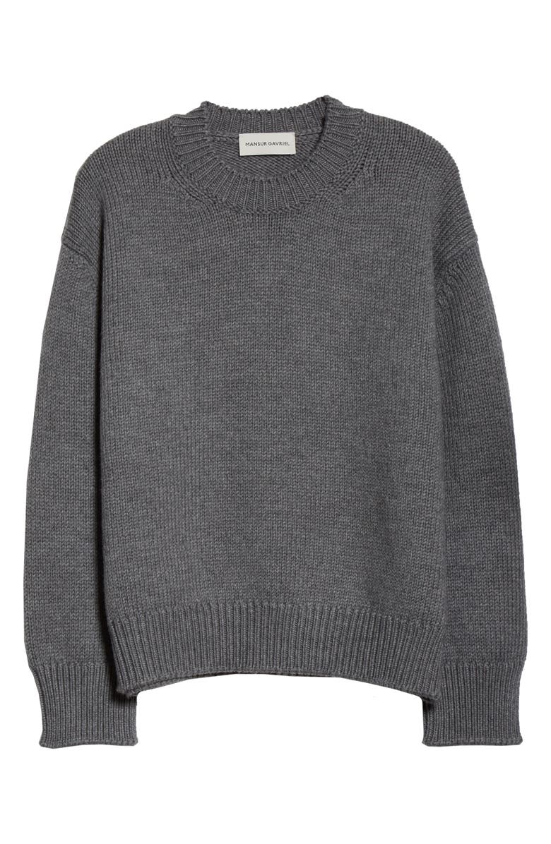 Mansur Gavriel Wool Crewneck Sweater, Alternate, color, 