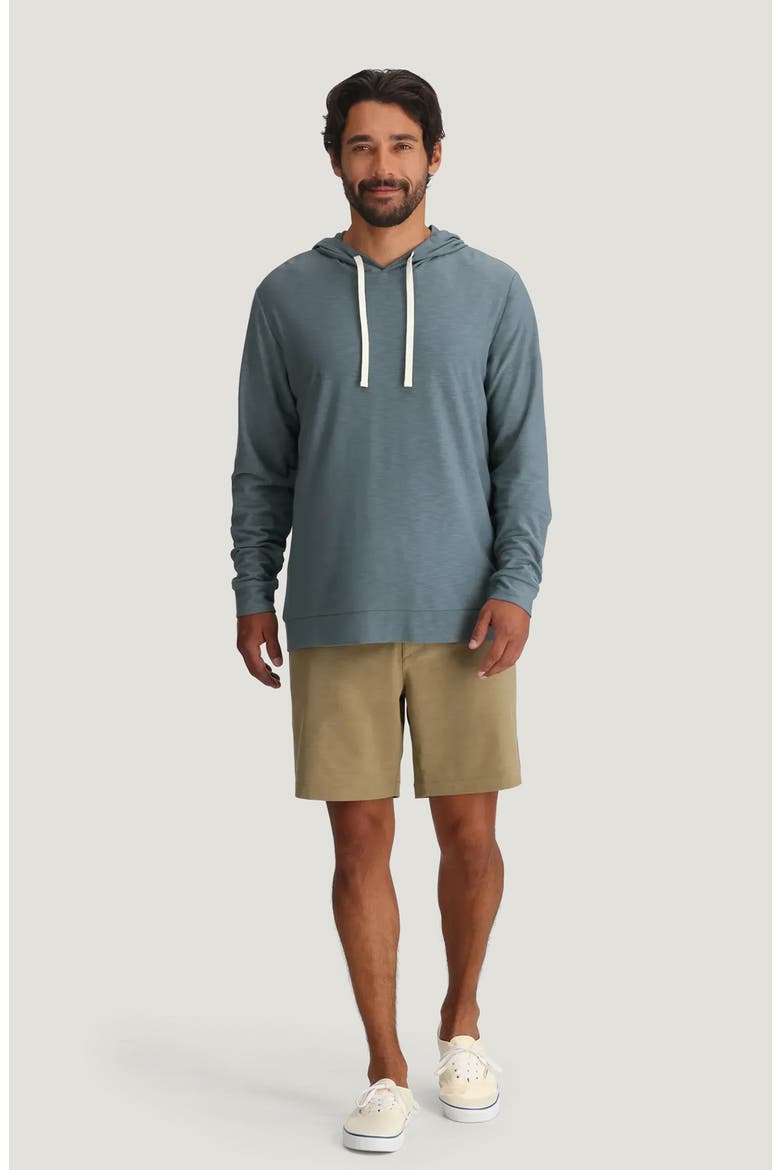 Slub Performance Hoodie, Alternate, color, STORMY SEA