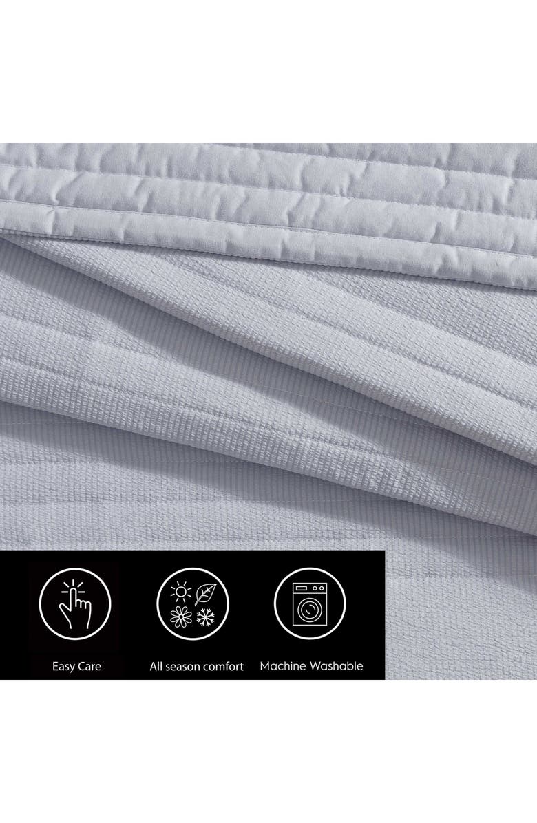 Vera Wang Seersucker Stripe Quilt & Sham Set, Alternate, color, Lt-Pastel Blue