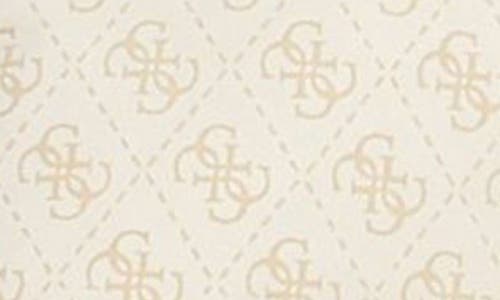 Guess Daisy Flock Logo Puffer Coat In Neutral