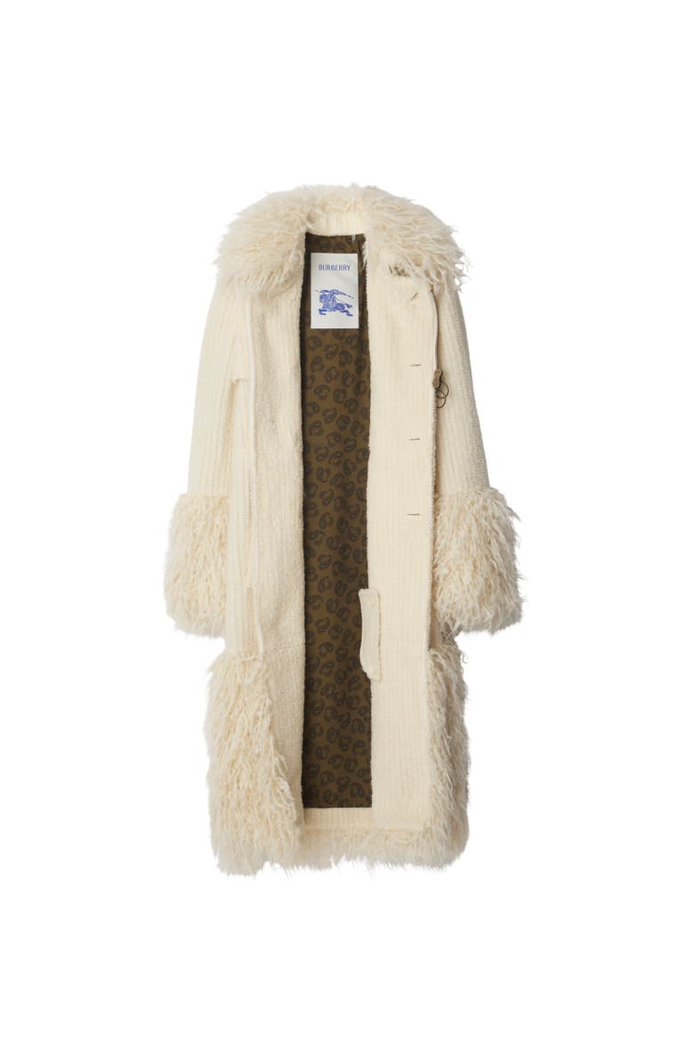 Burberry Long Corduroy Trench Coat, Alternate, color, 