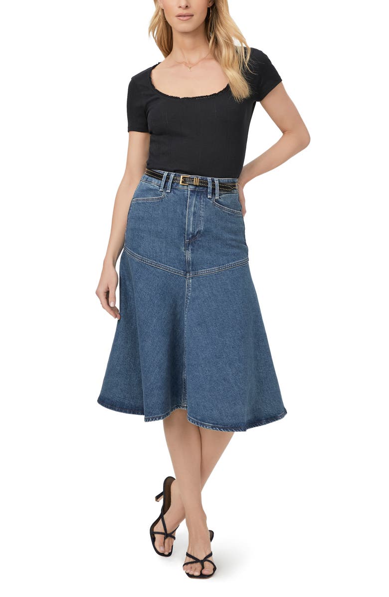 PAIGE Alice A-Line Denim Skirt, Alternate, color, 