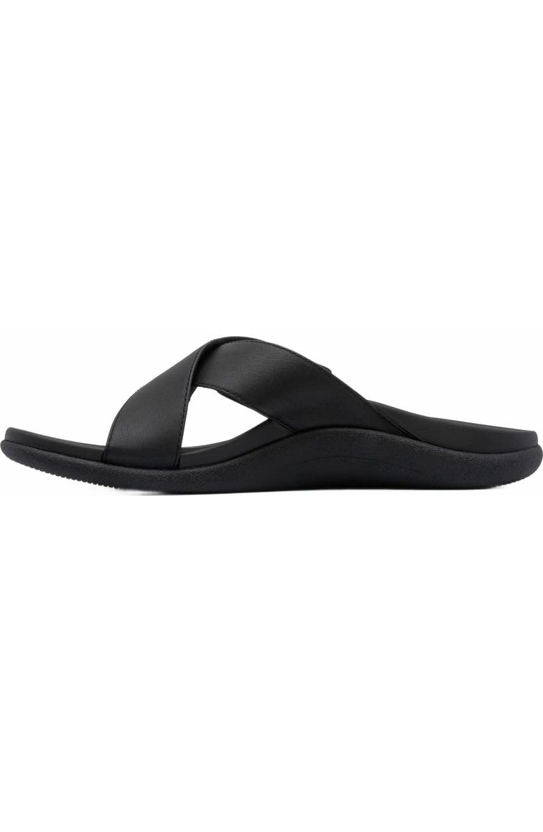 ABEO Laguna Slide, Alternate, color, Black Leather - Regular
