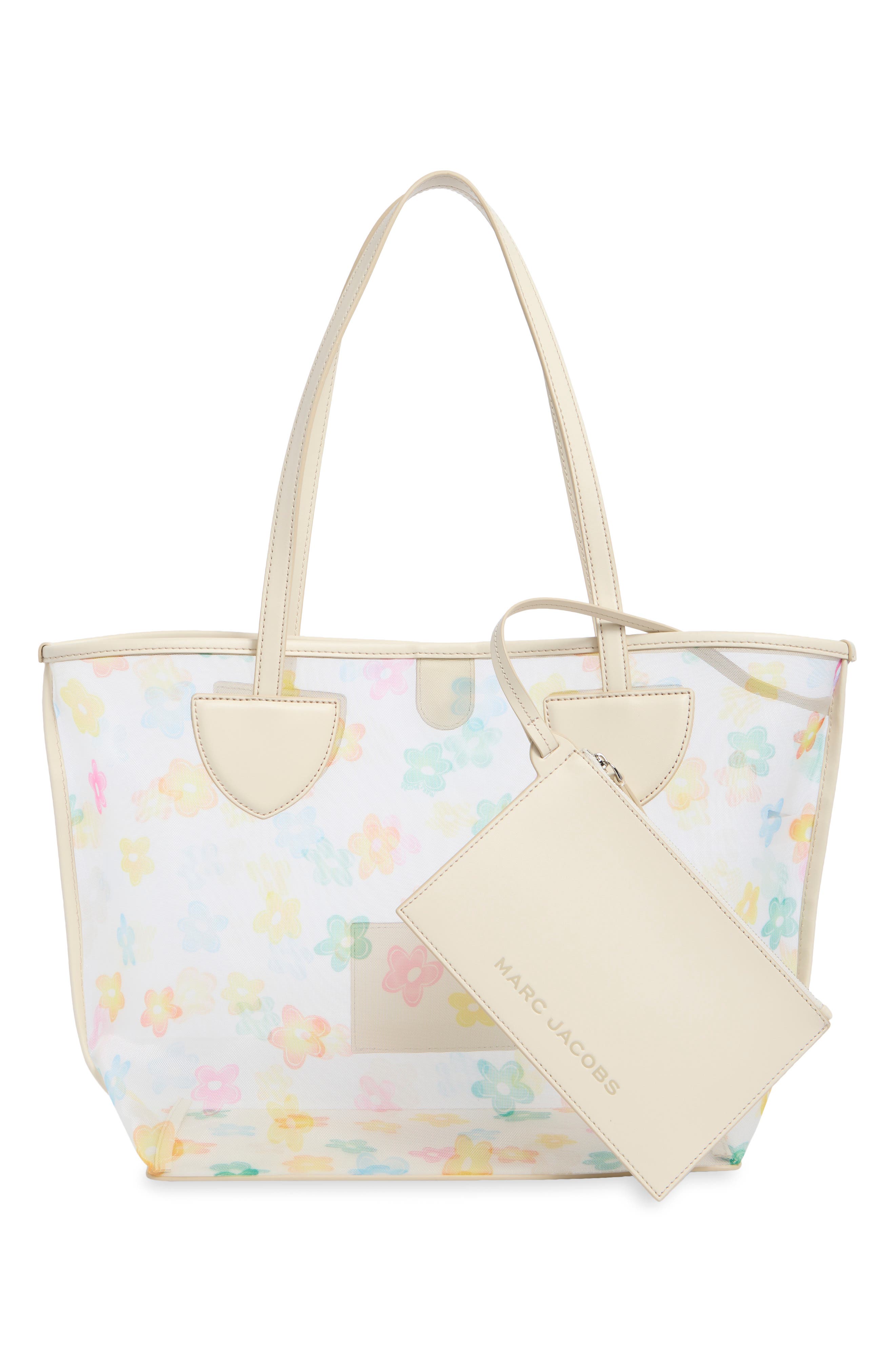 Marc Jacobs Print Tote with Pouch, Alternate, color, White Multi