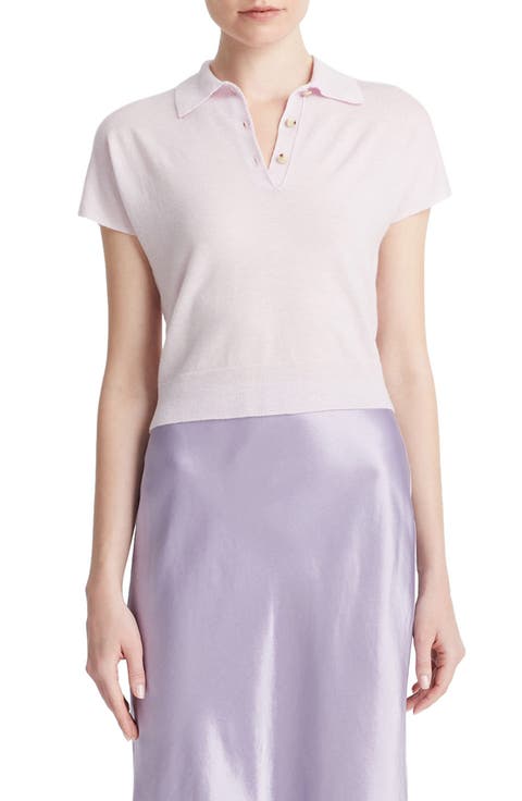 Wool Blend Polo Sweater