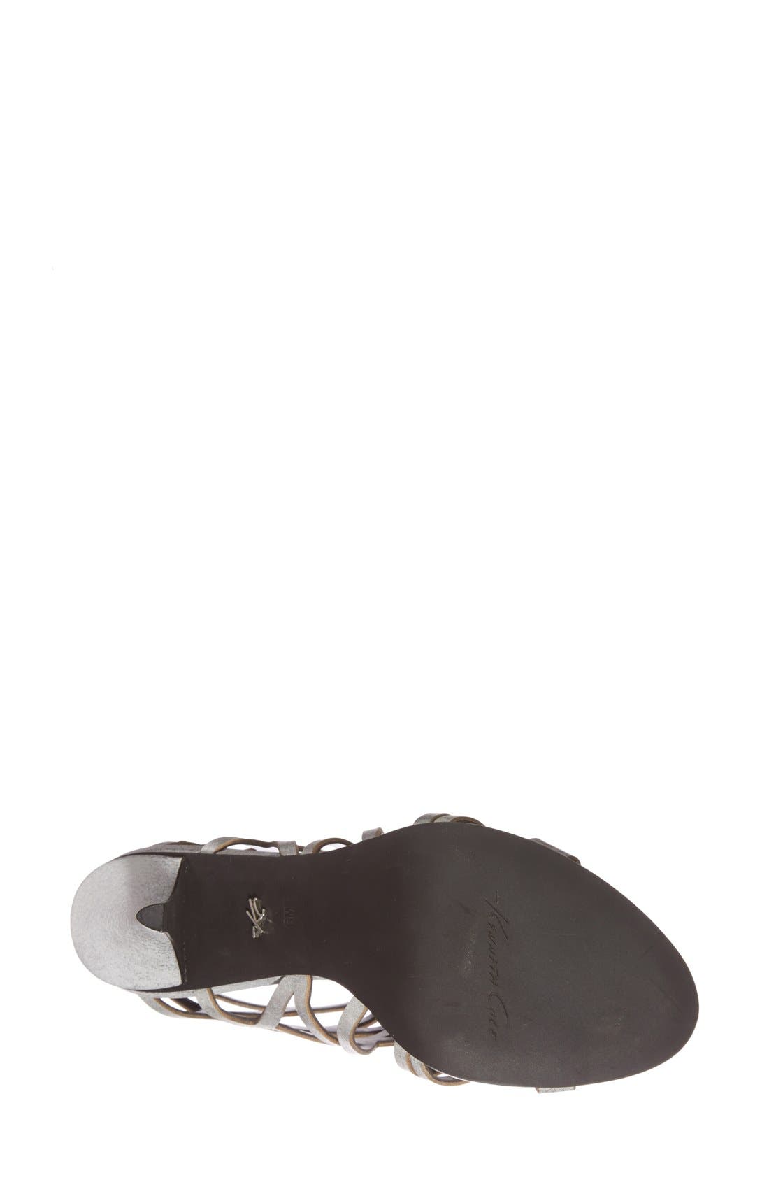 Cage Sandal, Alternate, color, SILVER