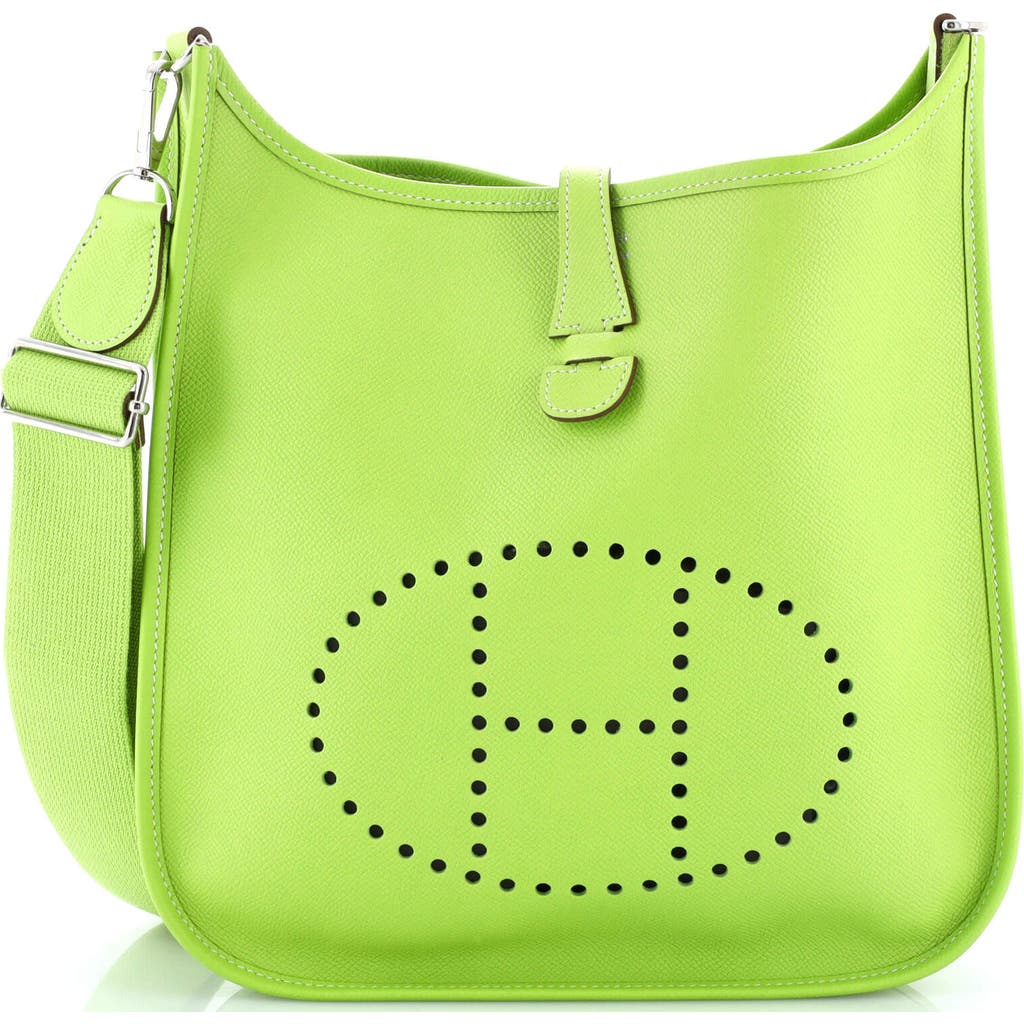 Pre-owned Hermes Hermes Evelyne Bag Gen Iii Epsom Pm In Green