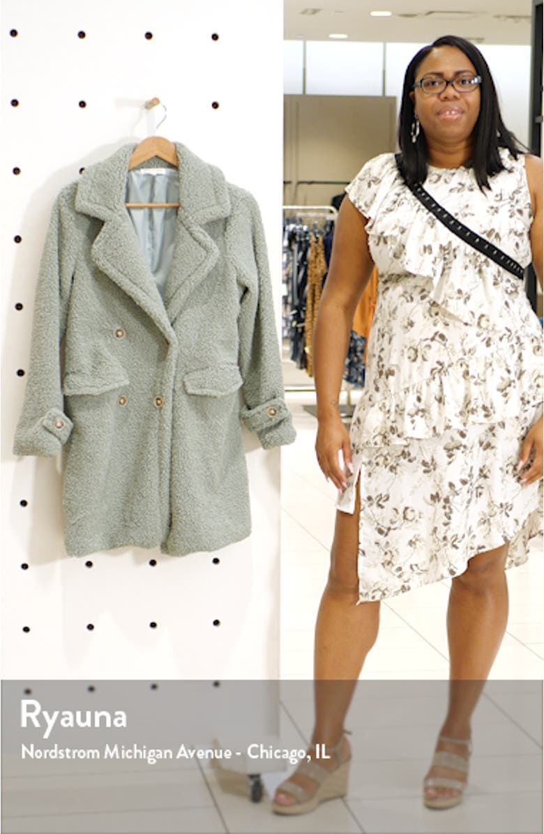 Faux Shearling Teddy Trench Coat, sales video thumbnail