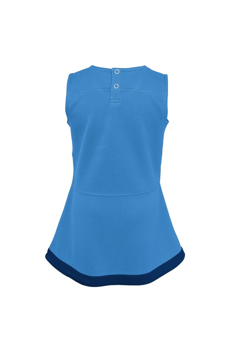 Outerstuff Girls Youth Carolina Blue North Carolina Tar Heels Cheer Captain Jumper Dress, Alternate, color, 