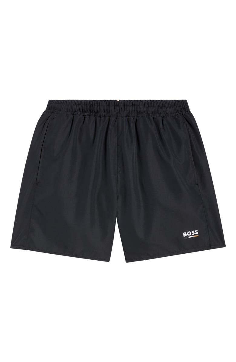 BOSS Swordfish Swim Trunks, Main, color, Black