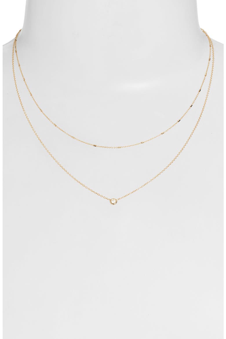 Double Chain Necklace, Alternate, color, YELLOW GOLD