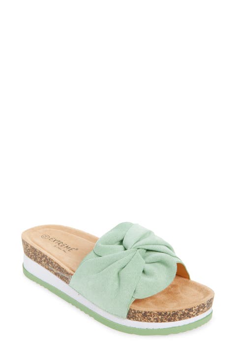 Knot Platform Slide Sandal (Women)
