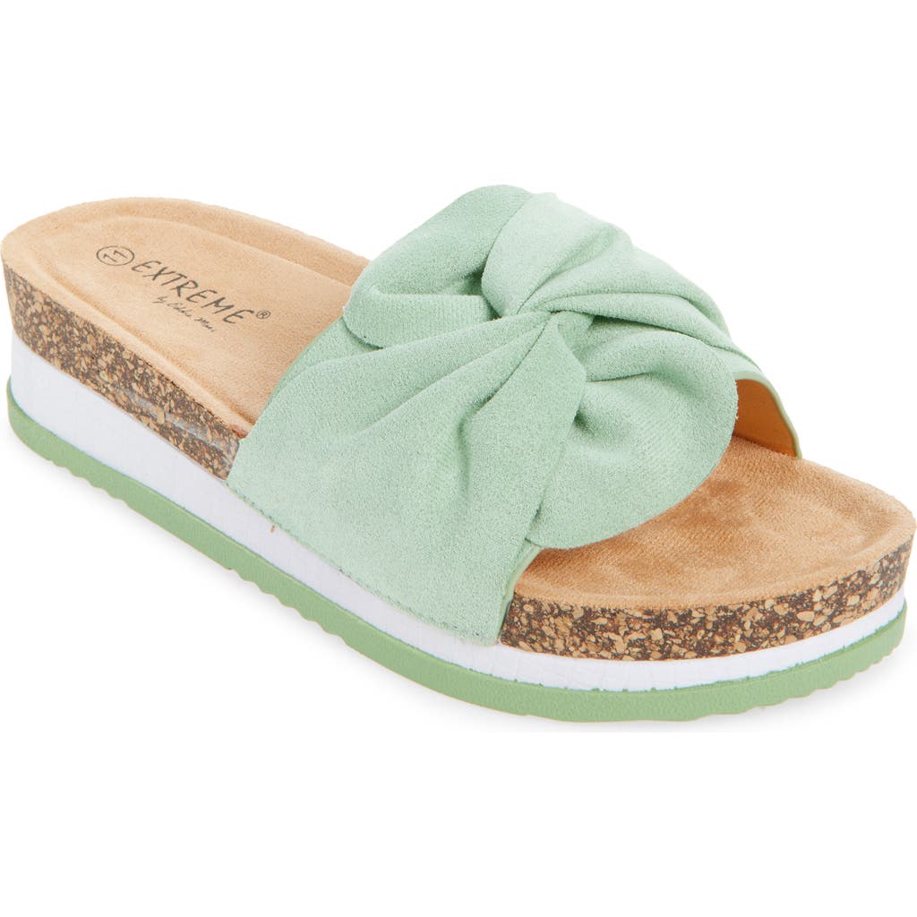 Extreme By Eddie Marc Knot Platform Slide Sandal