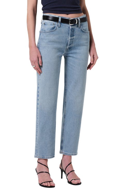 パンツ CITIZEN OF HUMANITY Women Straight Pants 2119C3011 Blue Zurie mid-rise straight jeans in blue - Citizens Of Humanity