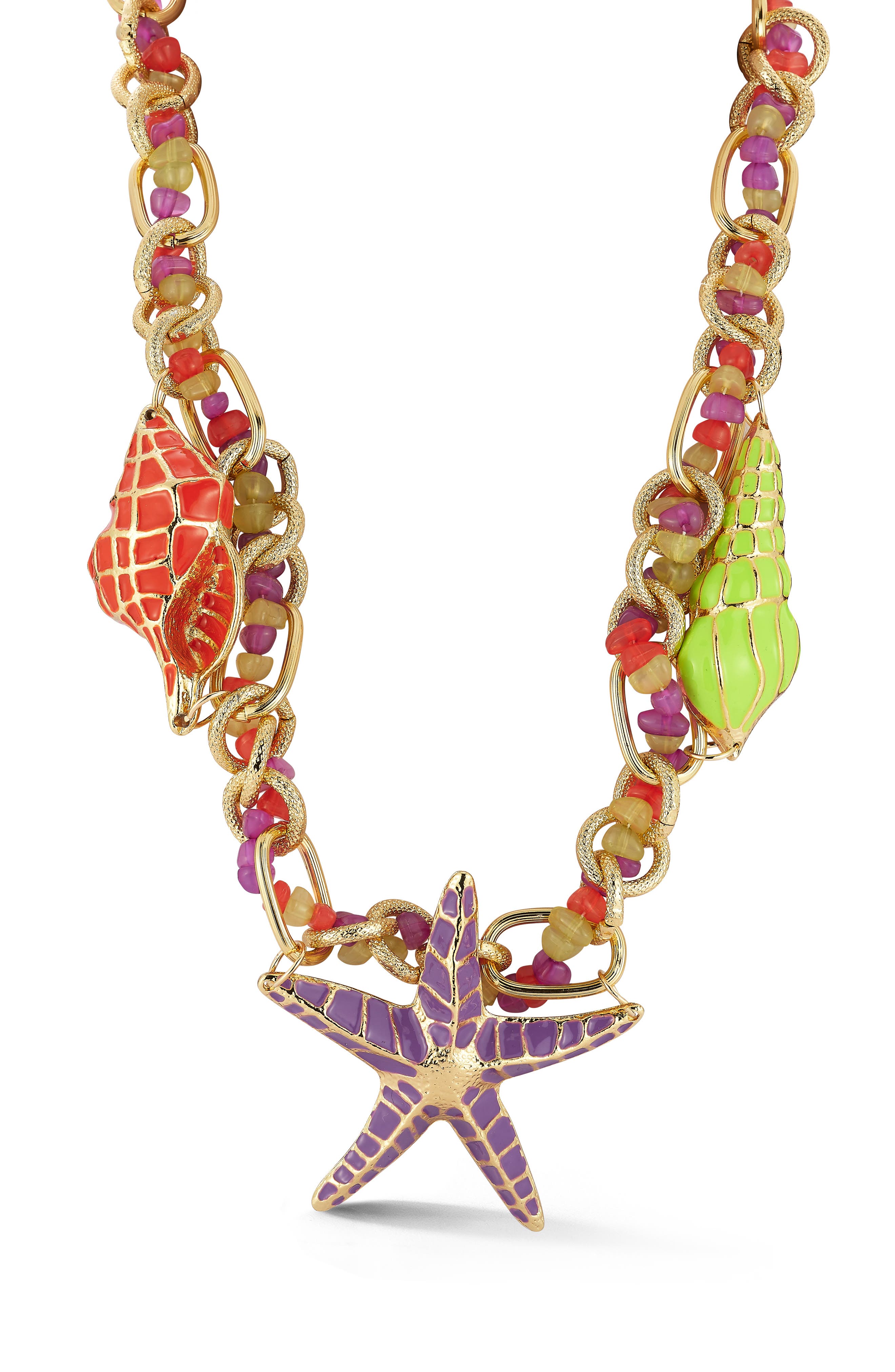 Starfish Pendant Link Necklace