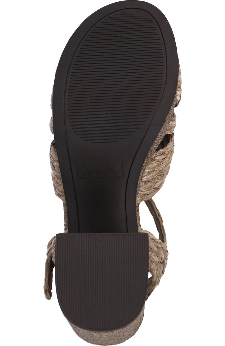MIA Ankle Strap Platform Sandal, Alternate, color, Brown