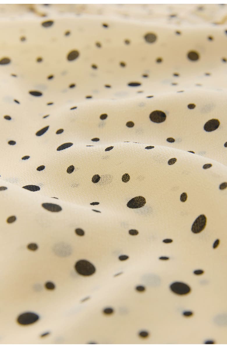 NEXT Ditsy Spot Peter Pan Collar Sheer Short Sleeve Blouse, Alternate, color, Yellow