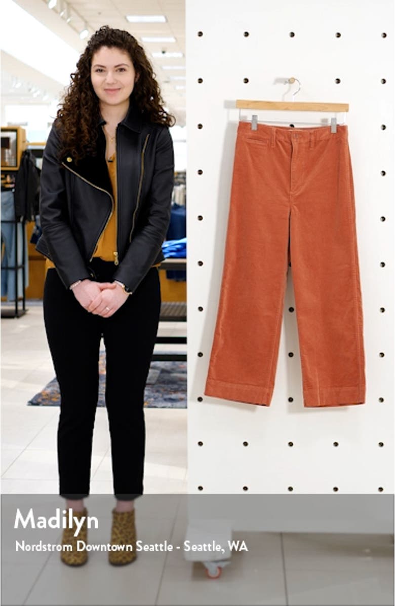 Slim Emmett Corduroy Wide Leg Pants, sales video thumbnail