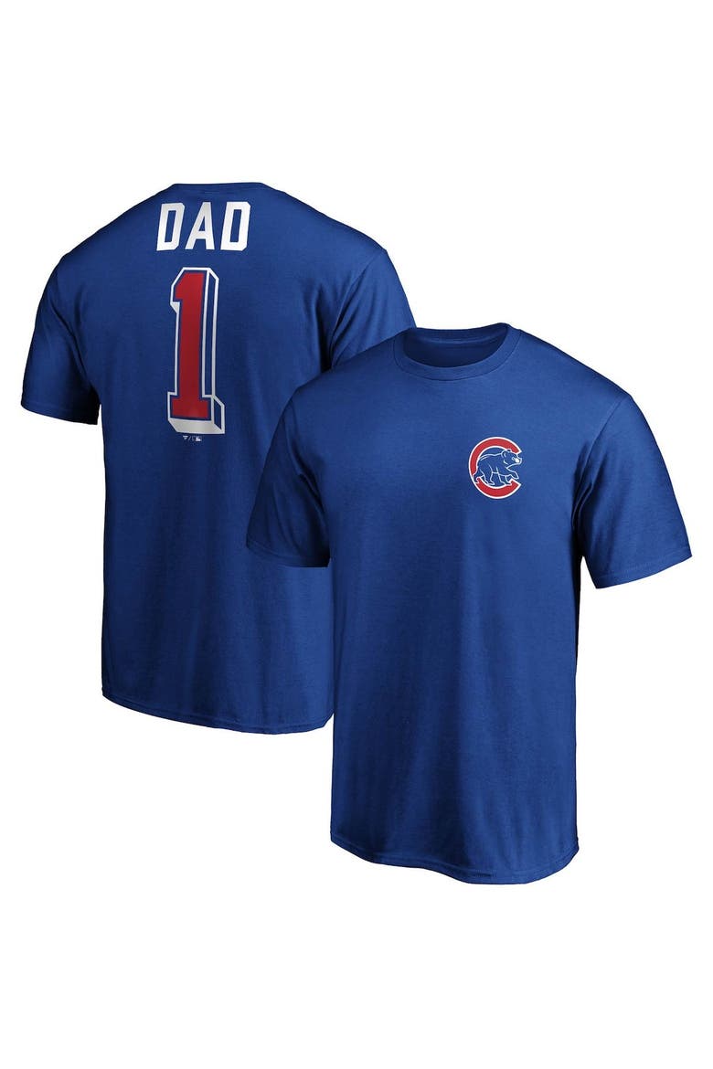 Men's Fanatics Branded Royal Chicago Cubs Number One Dad Team T-Shirt, Main, color, Royal