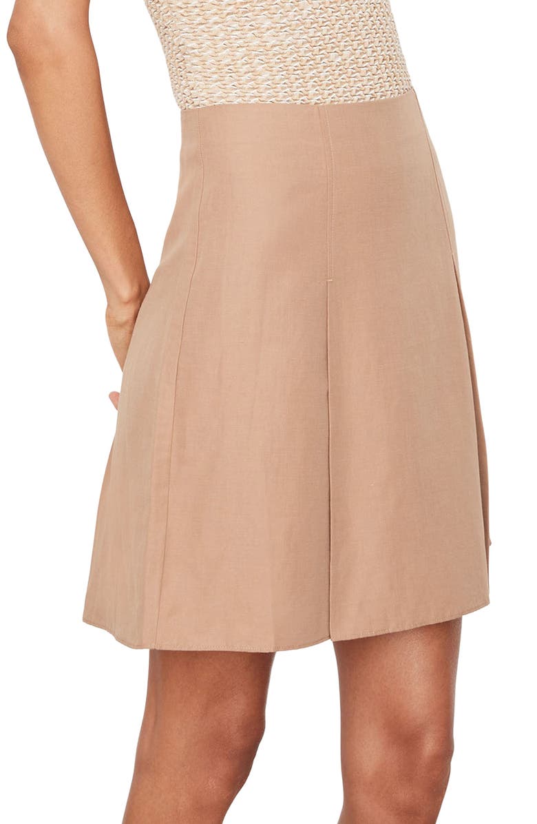 Vince Pleated A-Line Skirt, Alternate, color, Sandshell