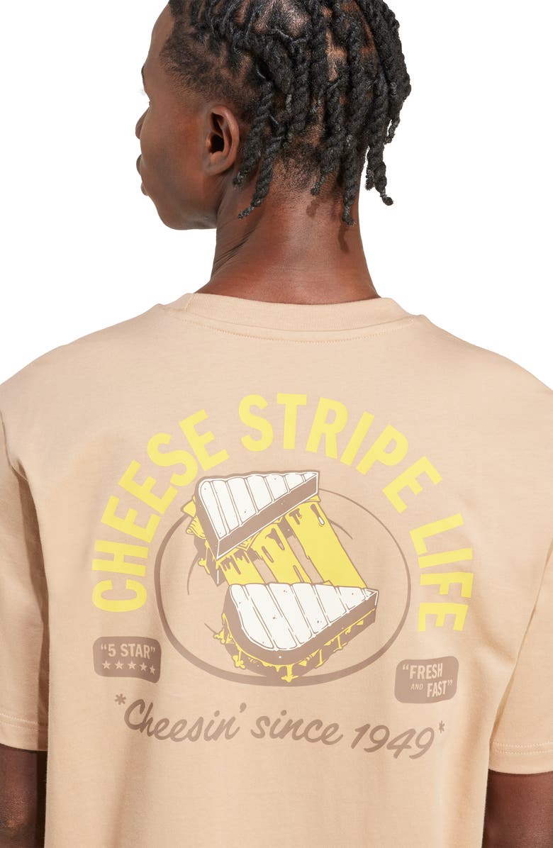 adidas Grilled Cheese Cotton Graphic T-Shirt, Alternate, color, Warm Sandstone