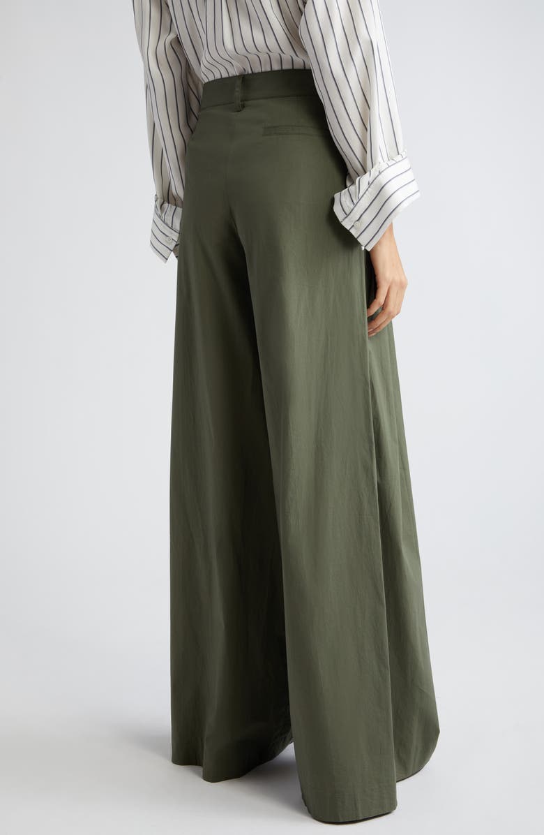 TWP Didi Pleated Stretch Cotton Poplin Wide Leg Pants, Alternate, color,
