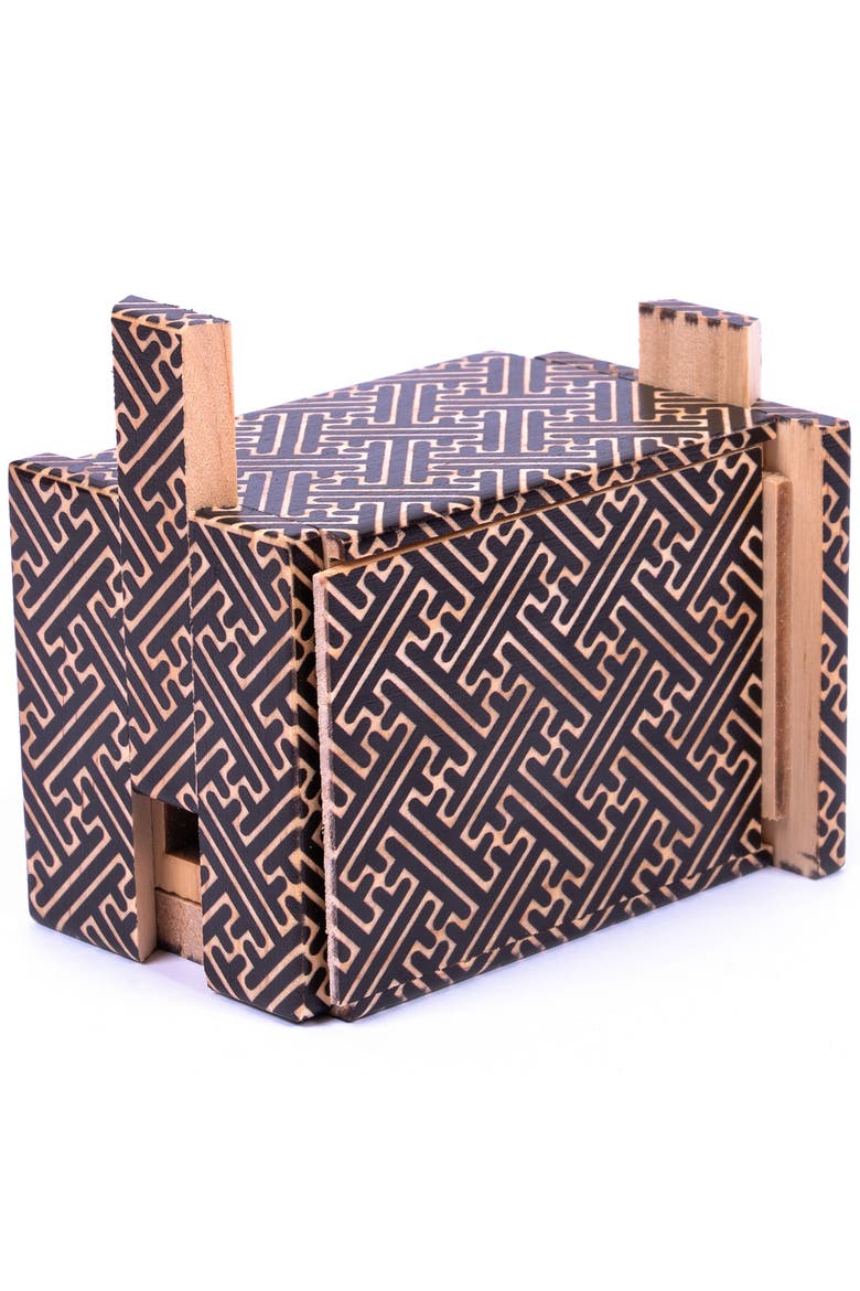 Japanese Puzzle Box 3D Wooden Brainteaser, Alternate, color, Multicolored