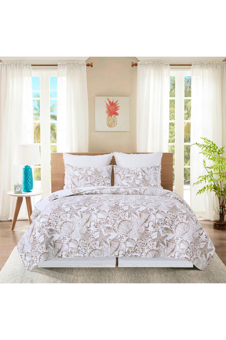 Barley Coast Bedding Quilt Collection, Alternate, color, Brown