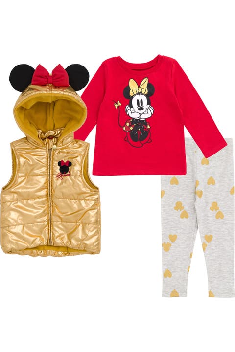 Minnie Mouse Vest Tee and Leggings Set