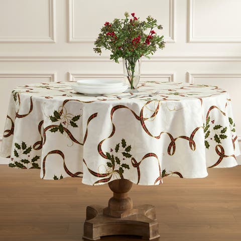 Holiday Nouveau Ribbon Tablecloth