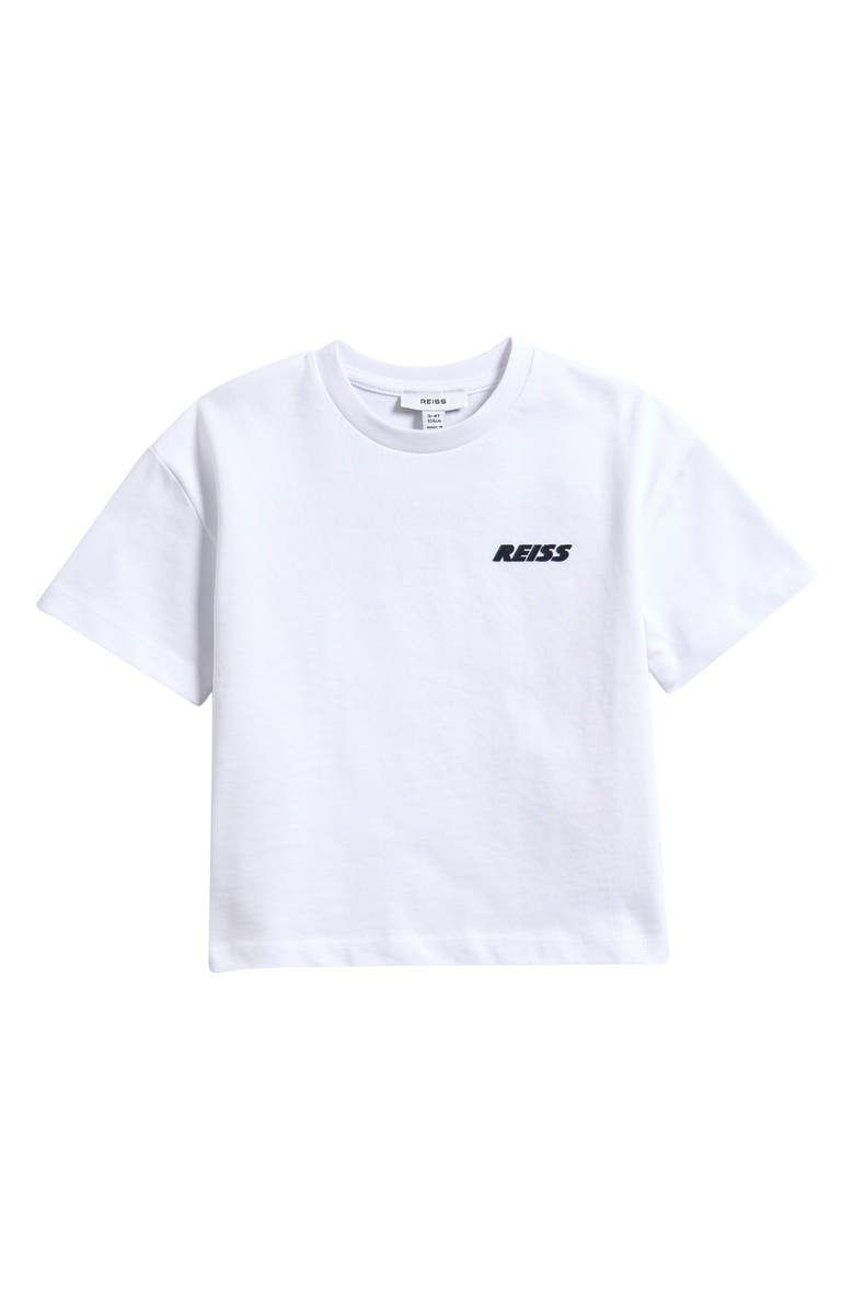 Reiss Kids' Ross Cotton Graphic T-Shirt, Main, color, White