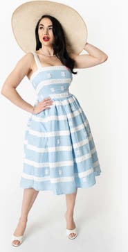 Unique Vintage 1960s Swing Sundress