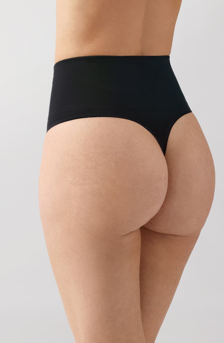 Wacoal Everyday Shaping Thong, Alternate, color, Black