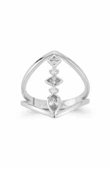 Cubic Zirconia Open Statement Ring