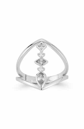Cubic Zirconia Open Band Ring