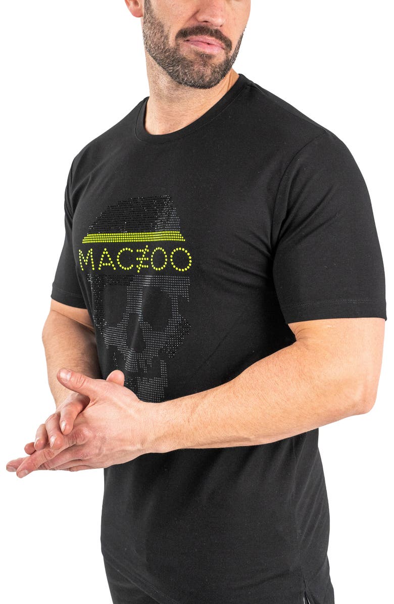 Maceoo Skull Pixel Cotton Graphic T-Shirt, Alternate, color, 