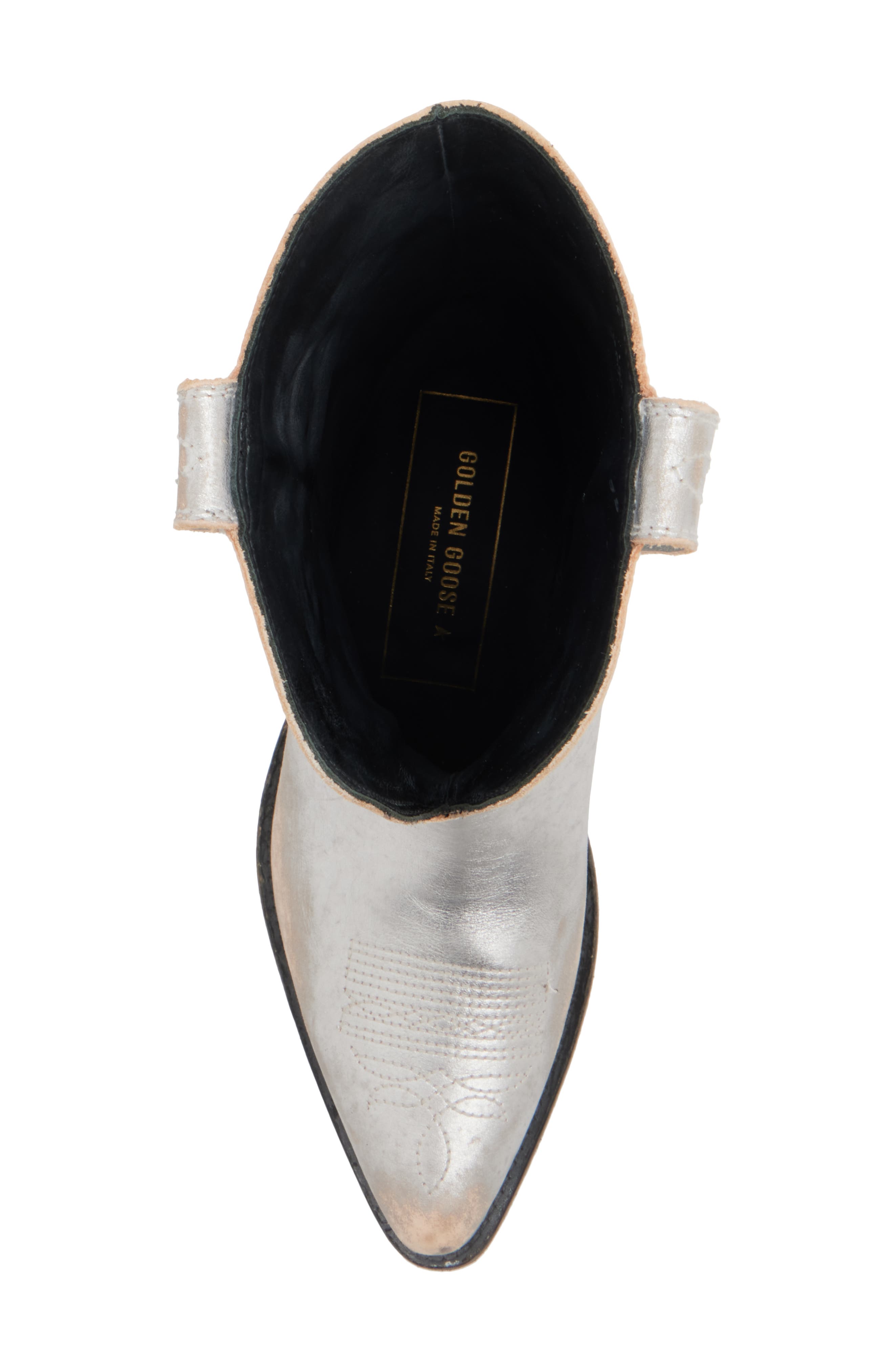 Golden Goose Wish Star Western Boot, Alternate, color, Silver