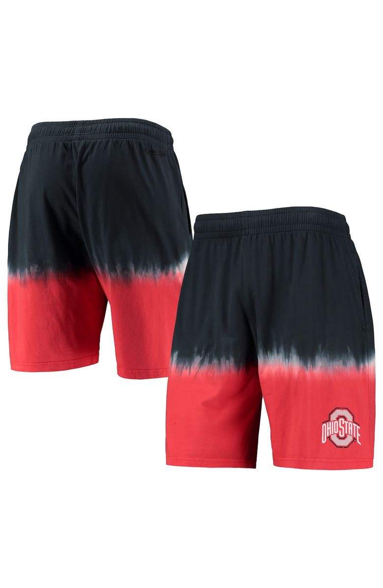 Mitchell & Ness Men's Mitchell & Ness Black/Scarlet Ohio State Buckeyes Tie-Dye Shorts, Main, color, Black