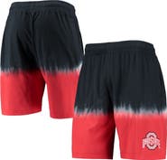 Mitchell & Ness Men's Mitchell & Ness Black/Scarlet Ohio State Buckeyes Tie-Dye Shorts