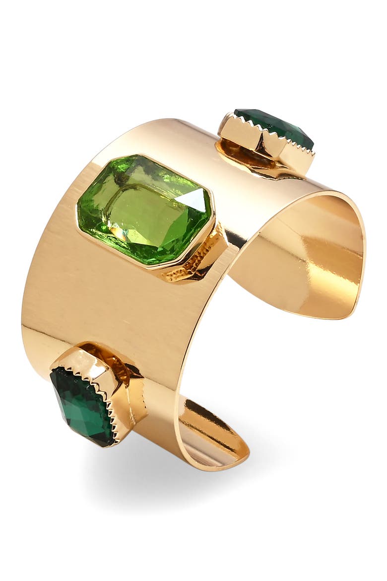 Aurora Shine Cuff Bracelet, Alternate, color, GOLD