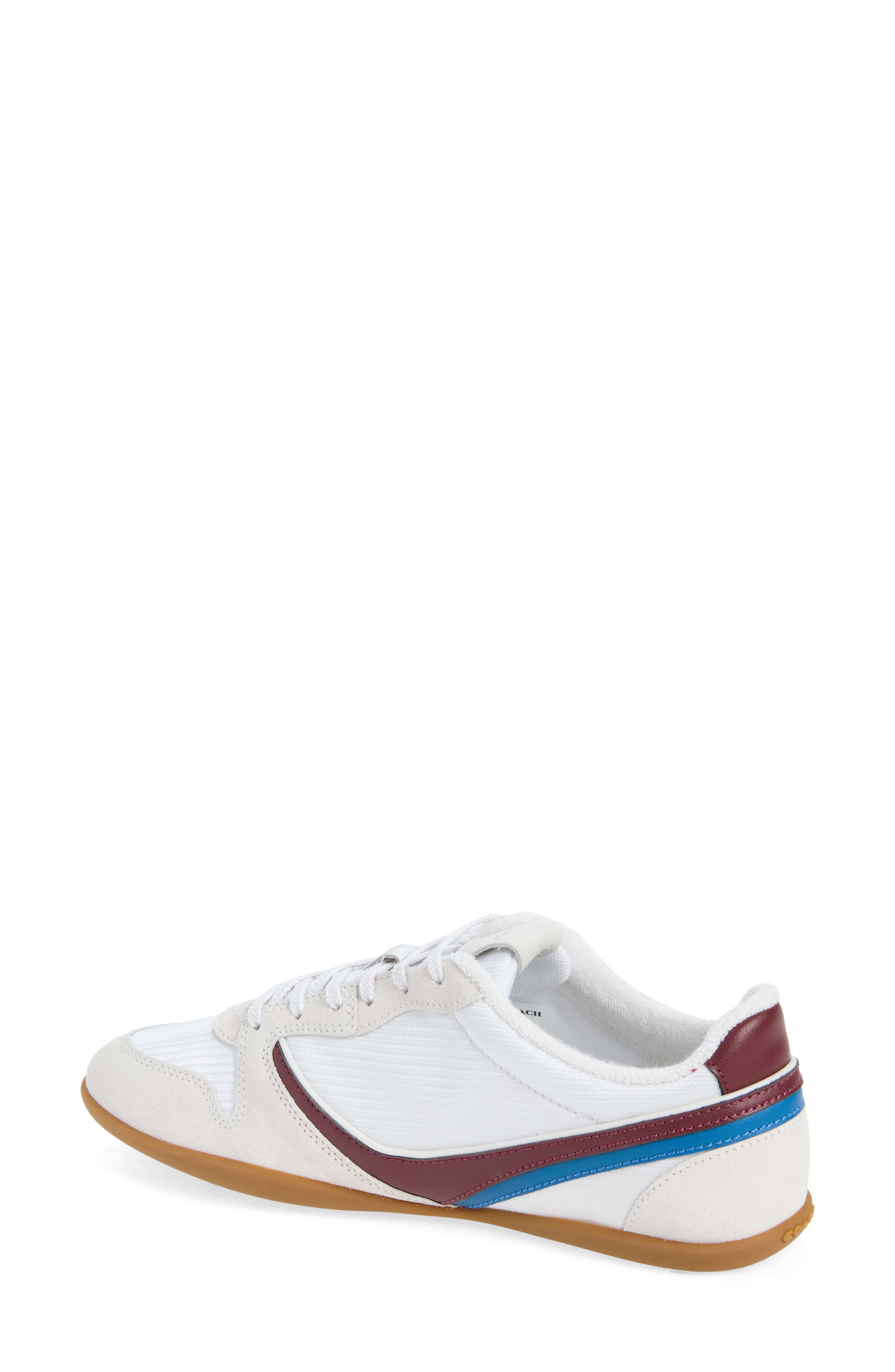 Track Sneaker, Alternate, color, WHITE/ DARK CHERRY