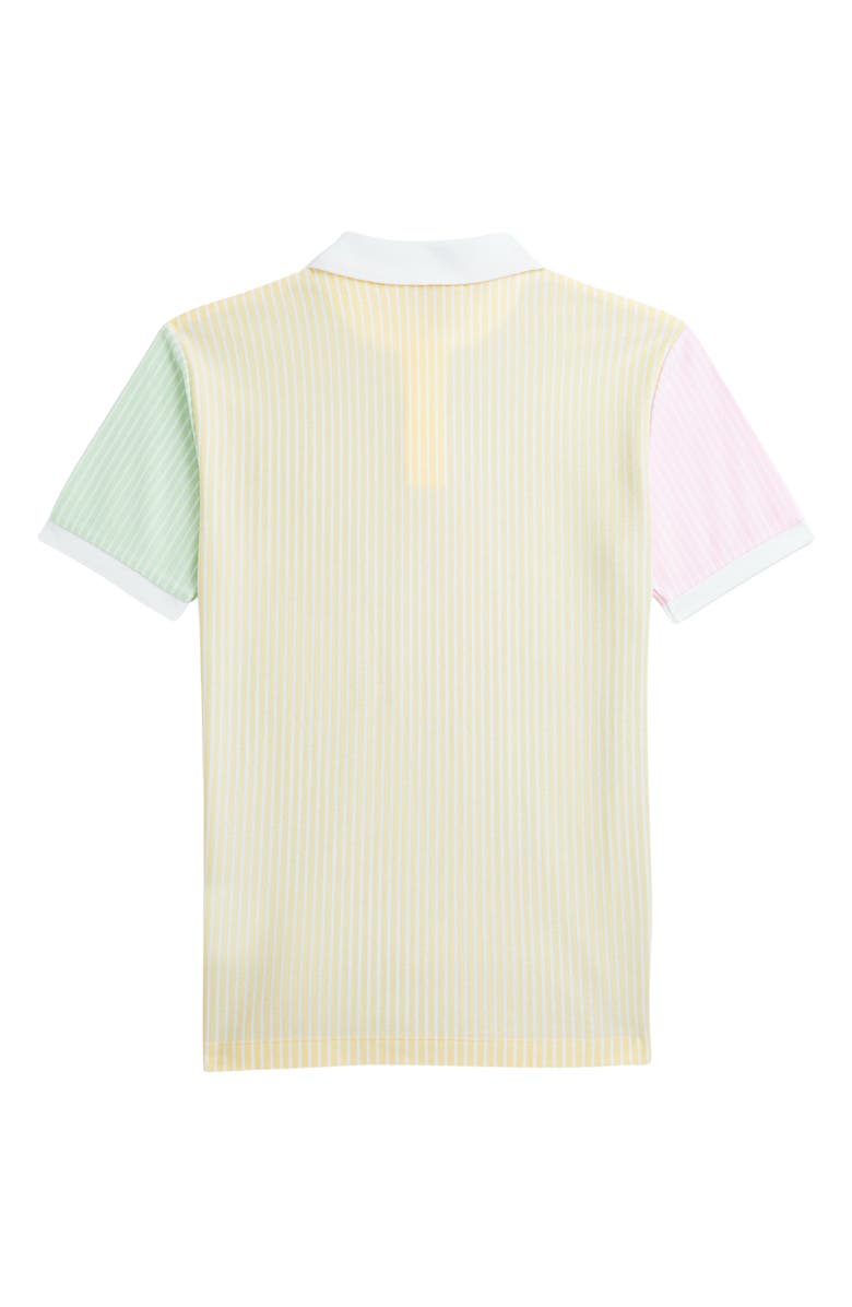 Polo Ralph Lauren Kids' Stripe Colorblock Cotton Piqué Polo, Alternate, color, 