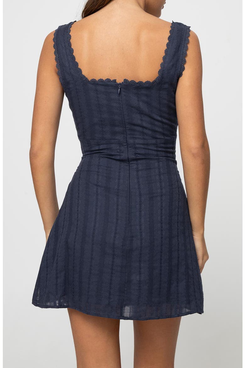 Dasha Cotton Fit & Flare Minidress, Alternate, color, NAVY