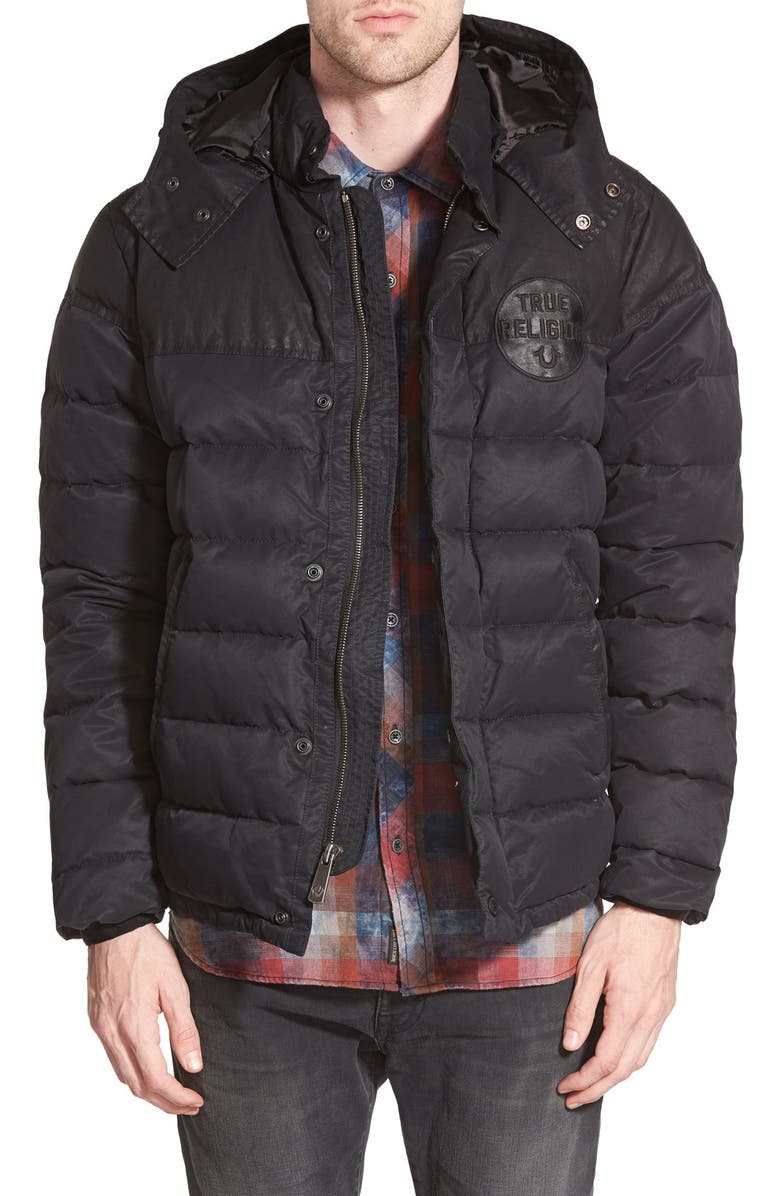 True Religion Brand Jeans Puffer Jacket, Main, color,