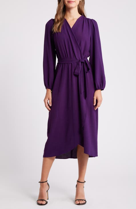 & Other Stories Purple Open Back Wrap MIDI Dress Size 4 outlets