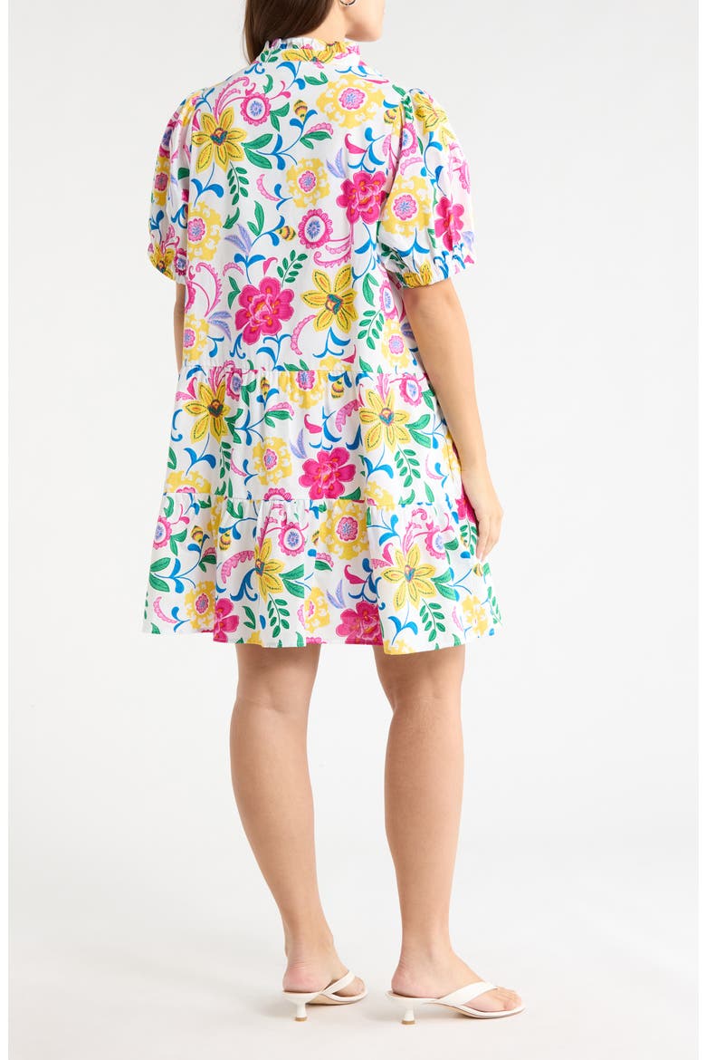Kress Floral Domis Cotton Shift Minidress, Alternate, color, WHT-MUL