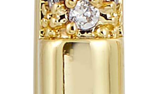 Savvy Cie Jewels Pavé Cubic Zirconia Link Hoop Earrings In Gold