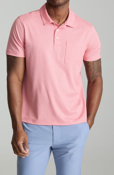 Gilbert Stripe Pocket Piqué Performance Polo