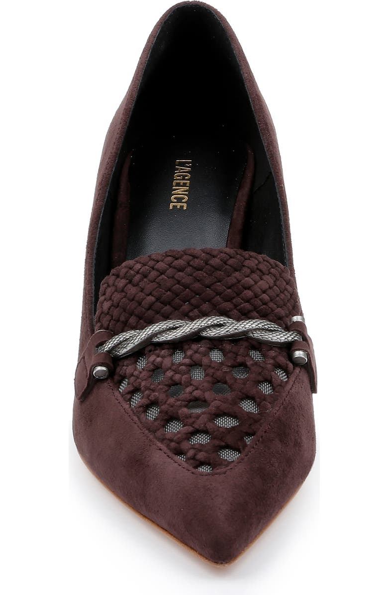 L'AGENCE Eleonore Pump, Alternate, color, Chocolate Suede