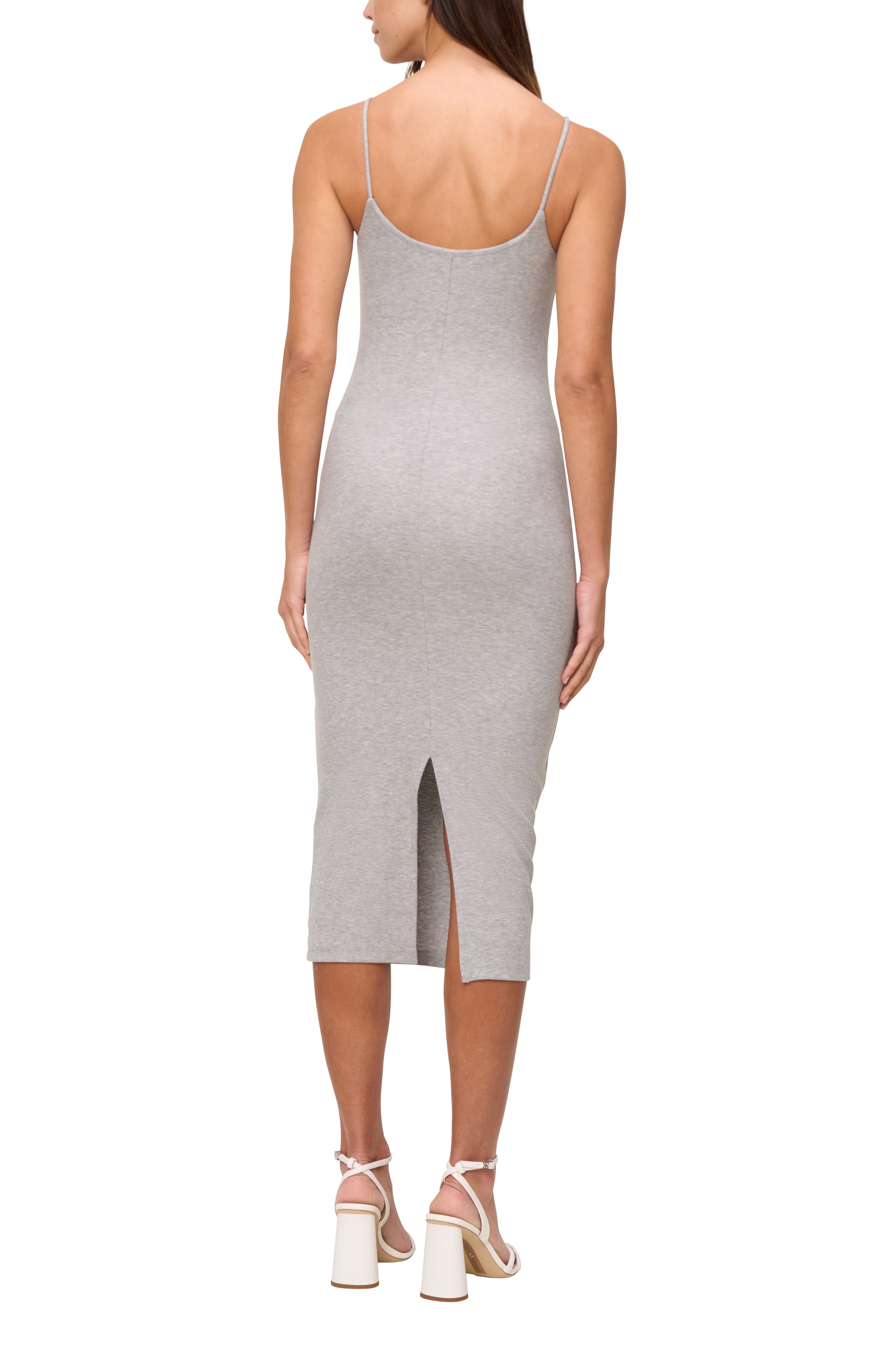 midi spaghetti strap dress Stella Spaghetti Strap Lace-Up Midi Dress